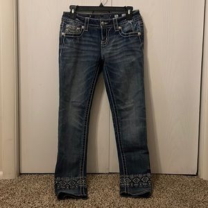 Miss Me Skinny Jeans Size 26 Southwestern Embroider Detail